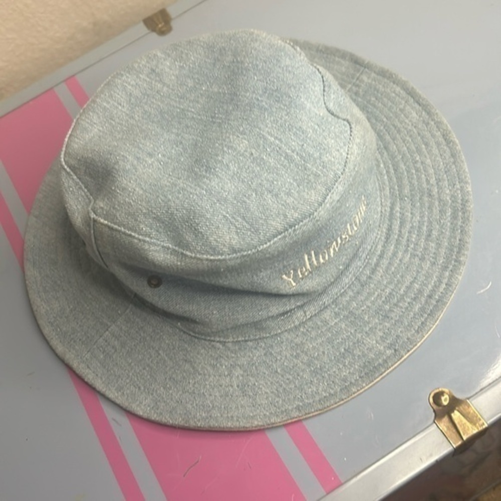 Yellow Stone !! Woman’s Bucket Hat ! Denim